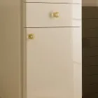 خزانة عرض أحادية اللون مع أرفف زجاجية داخلية، صنع في إيطاليا - كاندي Viadurini