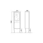 خزانة عرض أحادية اللون مع أرفف زجاجية داخلية، صنع في إيطاليا - كاندي Viadurini