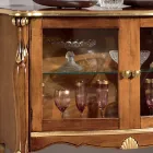 خزانة عرض غرفة المعيشة ذات بابين من خشب الجوز أو الخشب الأبيض، صنع في إيطاليا - لندن Viadurini