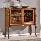 خزانة عرض غرفة المعيشة ذات بابين من خشب الجوز أو الخشب الأبيض، صنع في إيطاليا - لندن Viadurini