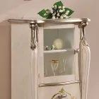 خزانة عرض لغرفة المعيشة مع باب زجاجي واحد و3 أدراج، صنع في إيطاليا - لندن Viadurini