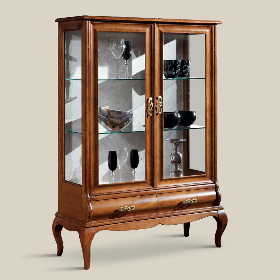 غرفة معيشة فاخرة من خشب الجوز الكلاسيكي، صنع في إيطاليا - هاستينجز Viadurini