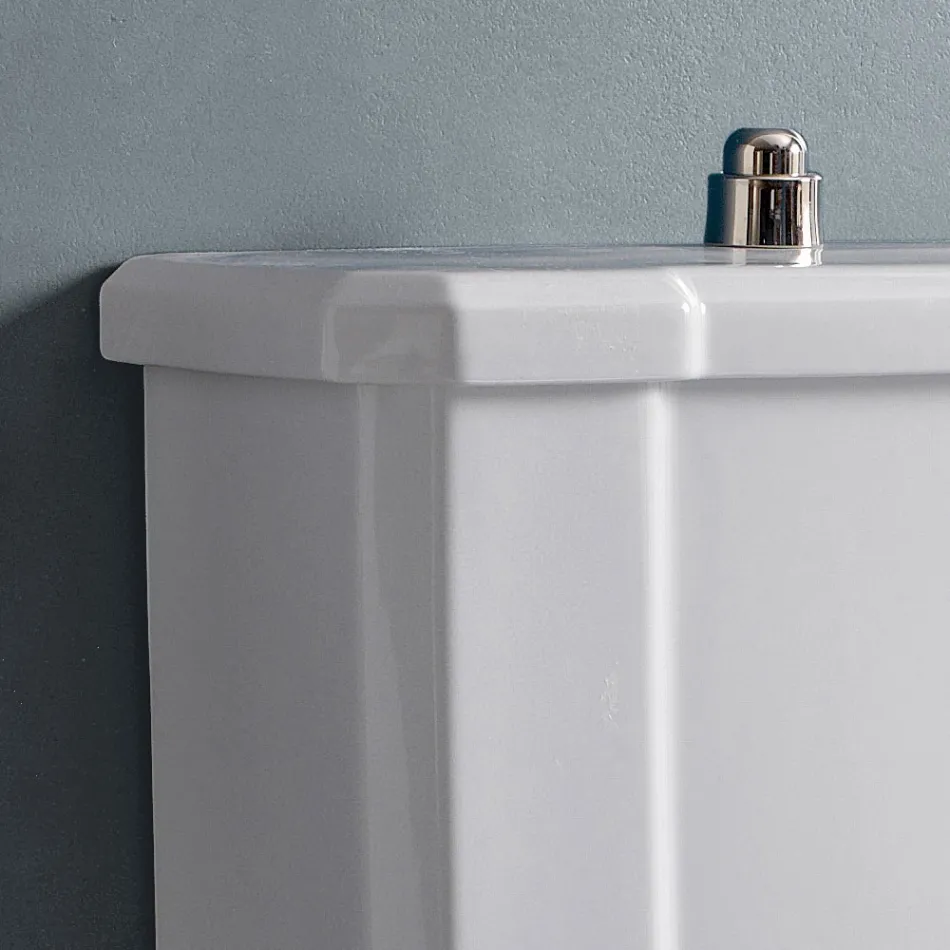 حوض مائي كلاسيكي من السيراميك الأبيض مع علبة صنع في إيطاليا - مروة Viadurini