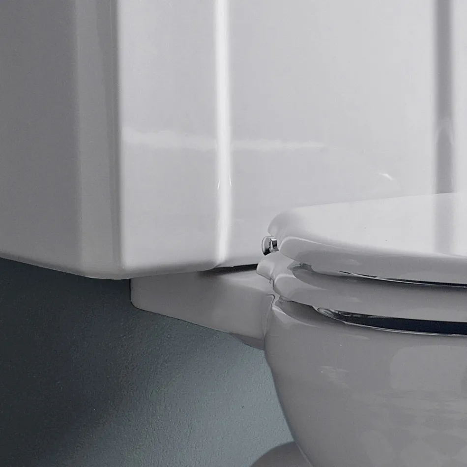 حوض مائي كلاسيكي من السيراميك الأبيض مع علبة صنع في إيطاليا - مروة Viadurini