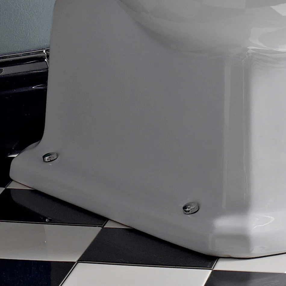 حوض مائي كلاسيكي من السيراميك الأبيض مع علبة صنع في إيطاليا - مروة Viadurini